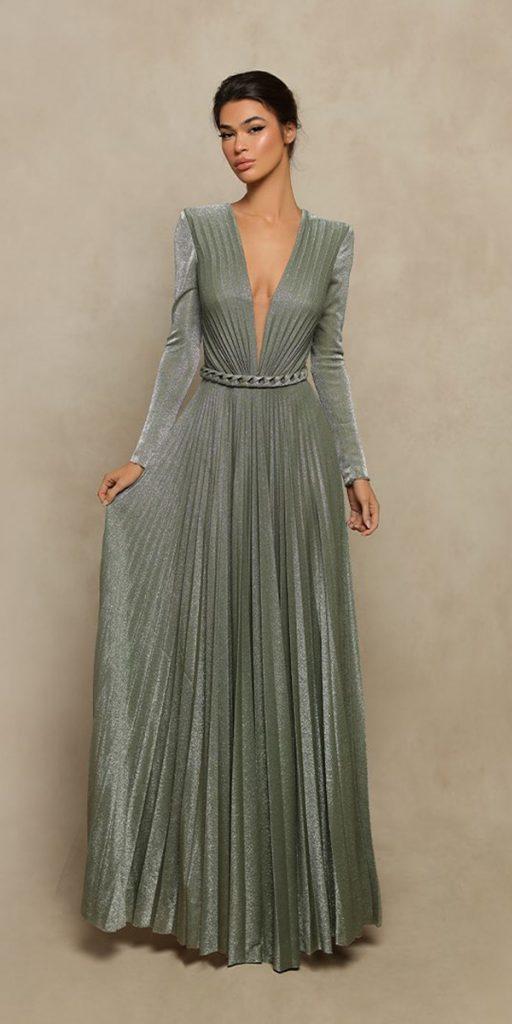 fall wedding guest dresses a line long with long sleeves tarikediz