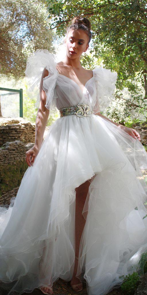 high low wedding dresses simple country rustic danymizrachi