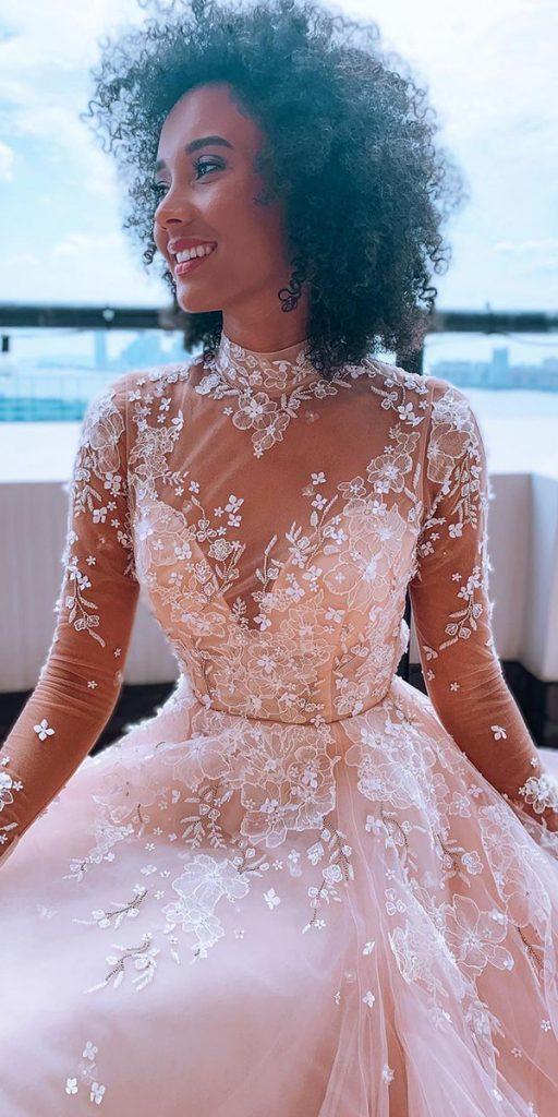 illusion long sleeve wedding dresses lace sweetheart neckline princess misshayleypaige