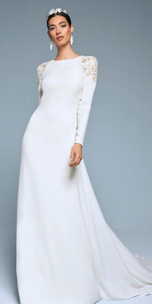 long sleeve wedding dresses simple modest houseofstpatrick