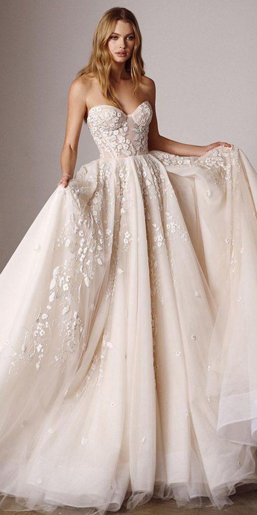 princess wedding dresses ball gown sweetheart strapless neckline lace galialahav