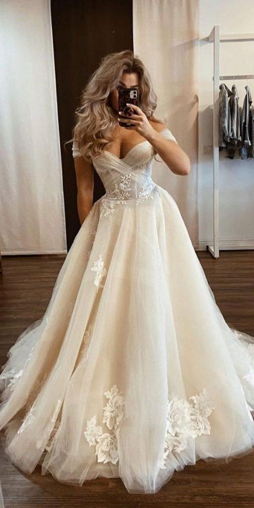 princess wedding dresses off the shoulder sweethear -neckline strapless ines di santo
