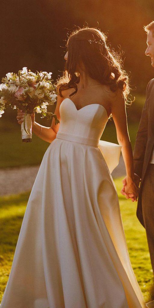 silk wedding dresses a line sweetheart neckline country lihihod
