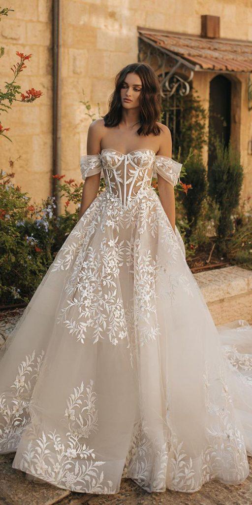 trendy wedding dresses a line sweetheart neckline lace berta