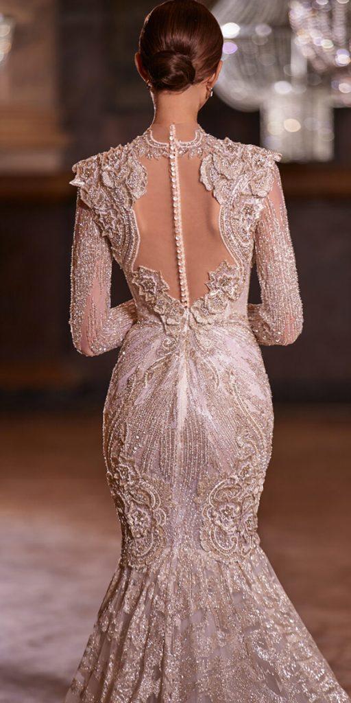 vintage wedding dresses with sleeves beaded stones lace jeweled milla nova