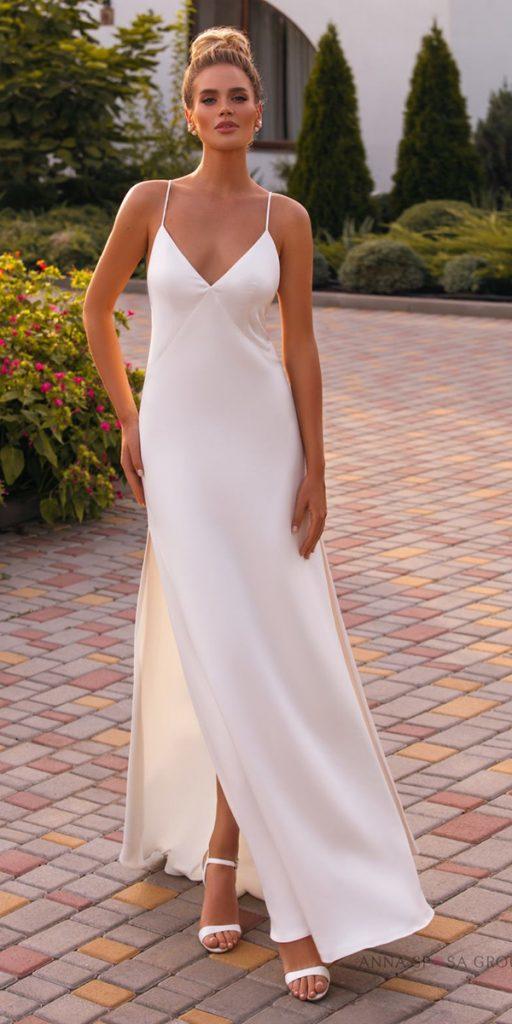 beach destination wedding dresses simple with spaghetti straps sexy flowy la petra