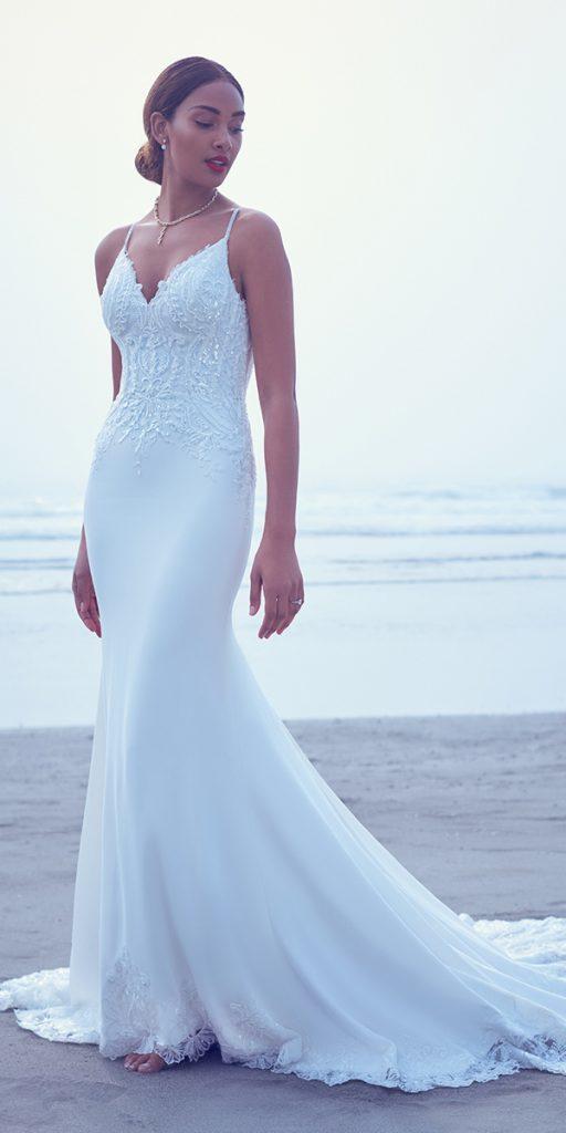 beach destination wedding dresses trumpet with spaghetti straps lace maggiesottero