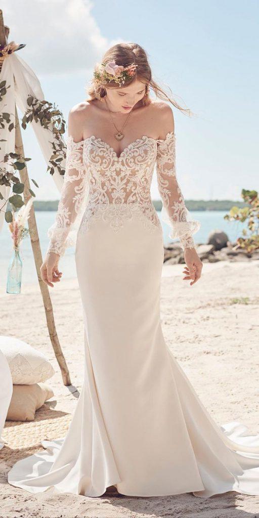 beach wedding dresses lac -sweetheart neckline strapless maggiesottero