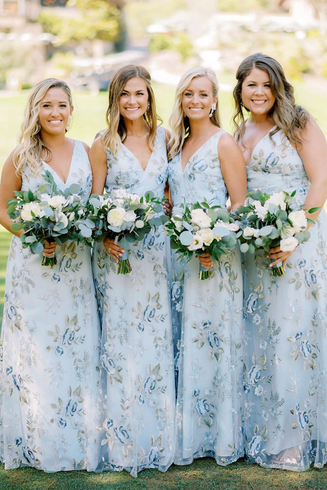 floral bridesmaid dresses blue long summer jennyyoonyc
