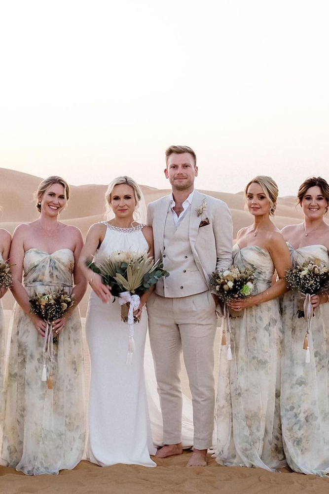 pastel floral bridesmaid dresses long rustic jennyyoonyc