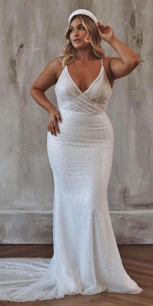  plus size wedding dresses mermaid with spaghetti straps sexy madewithlove