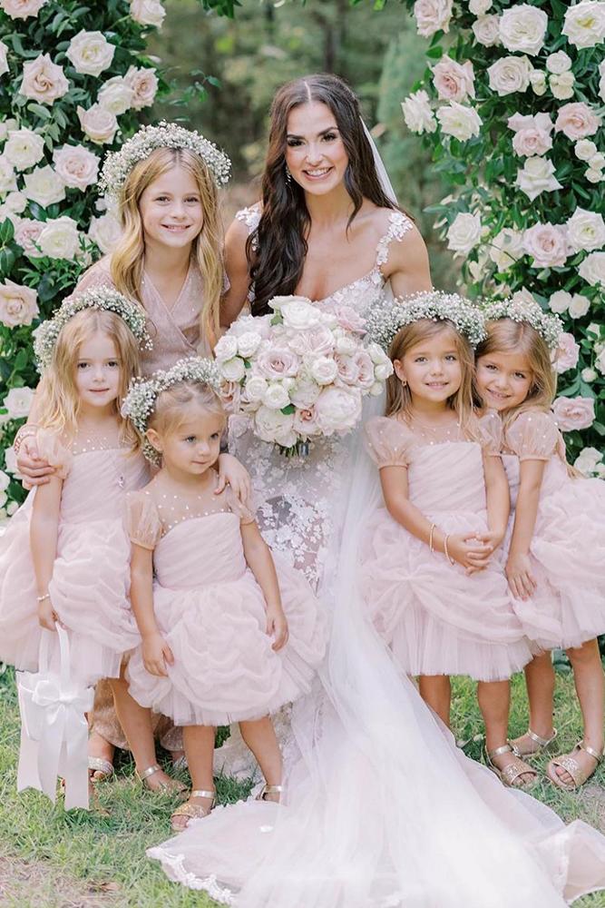 tutu flower girl dresses blush simple rustic dolorispetunia