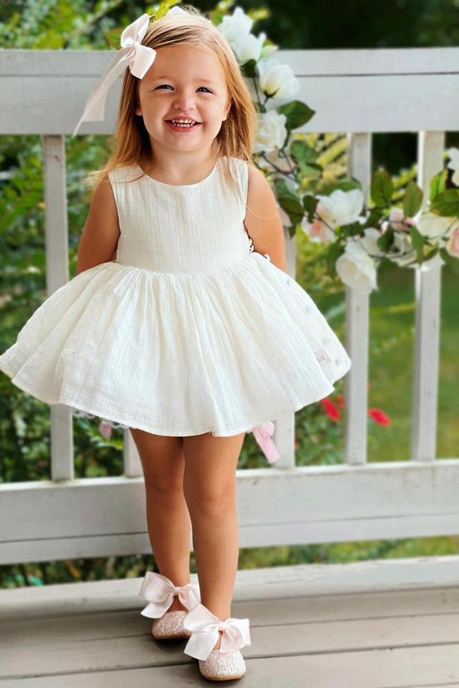 tutu flower girl dresses white simple rustic shop kaileep