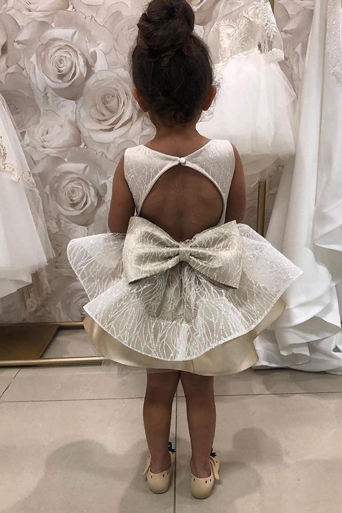 tutu flower girl dresses with bow open back vintagerosebyhannahaj