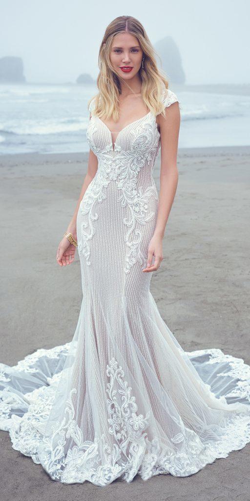 vintage lace wedding dresses mermaid sweetheart neckline beach maggiesottero