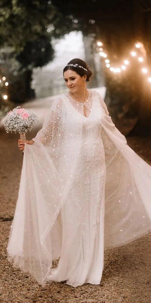 vintage wedding dresses 1920s sheath with cape lace elizajanehowell