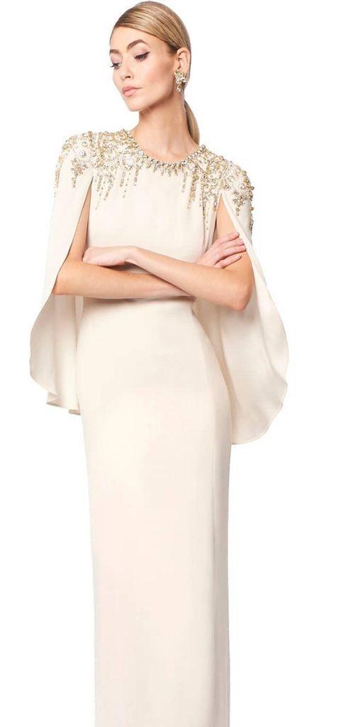 vintage wedding dresses 1920s simple sheath with cape jeweled jennypackham