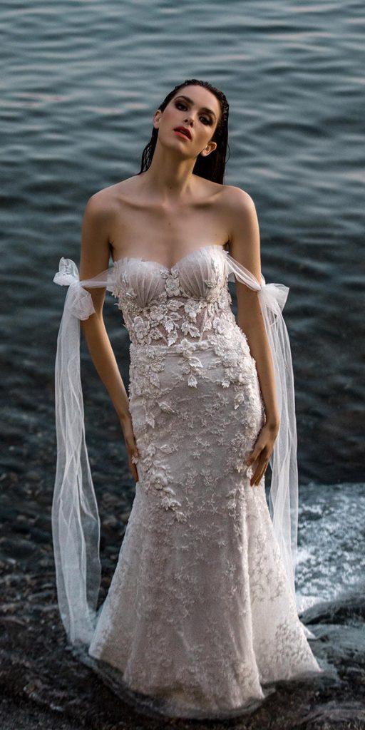 mermaid wedding dresses sweetheart neckline strapless lace arivilloso