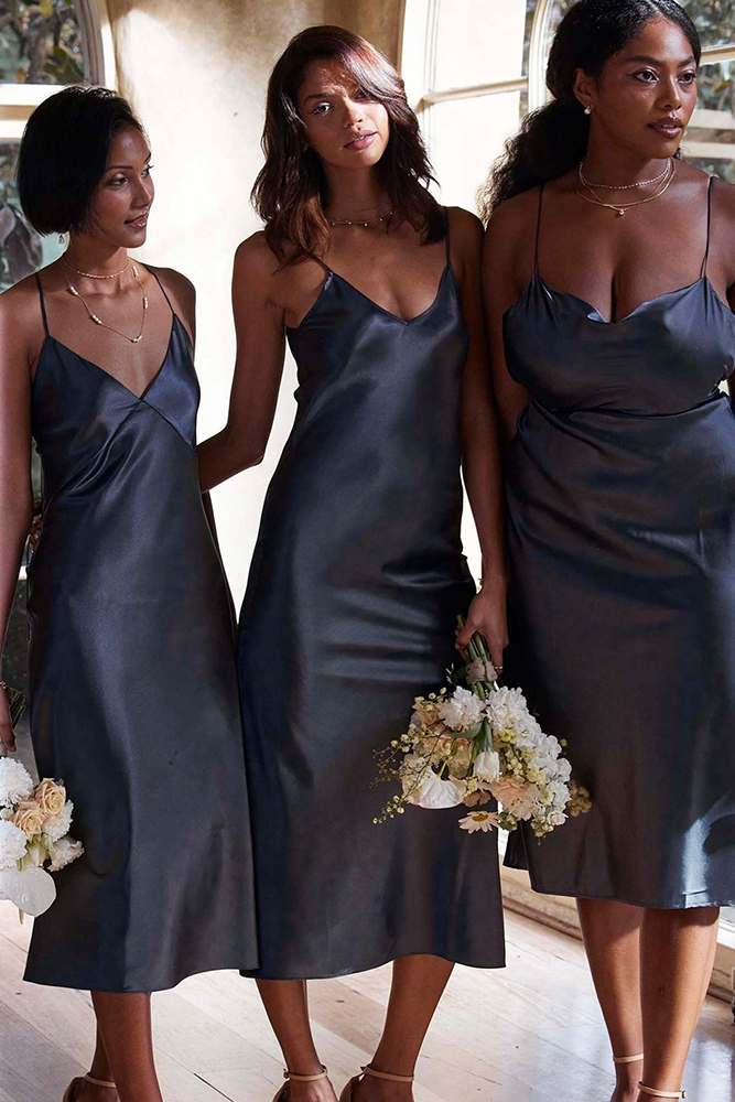 Simple short hot sale bridesmaid dresses