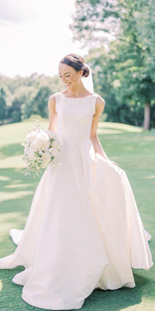simple wedding dresses modest sleveles sarehnouri