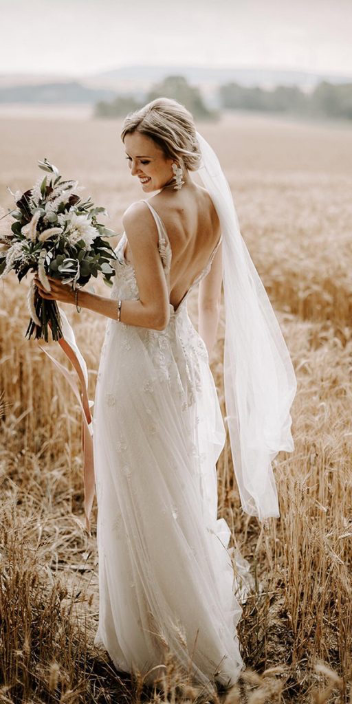 barnyard wedding dresses a line v back rustic lace brigittefoysi