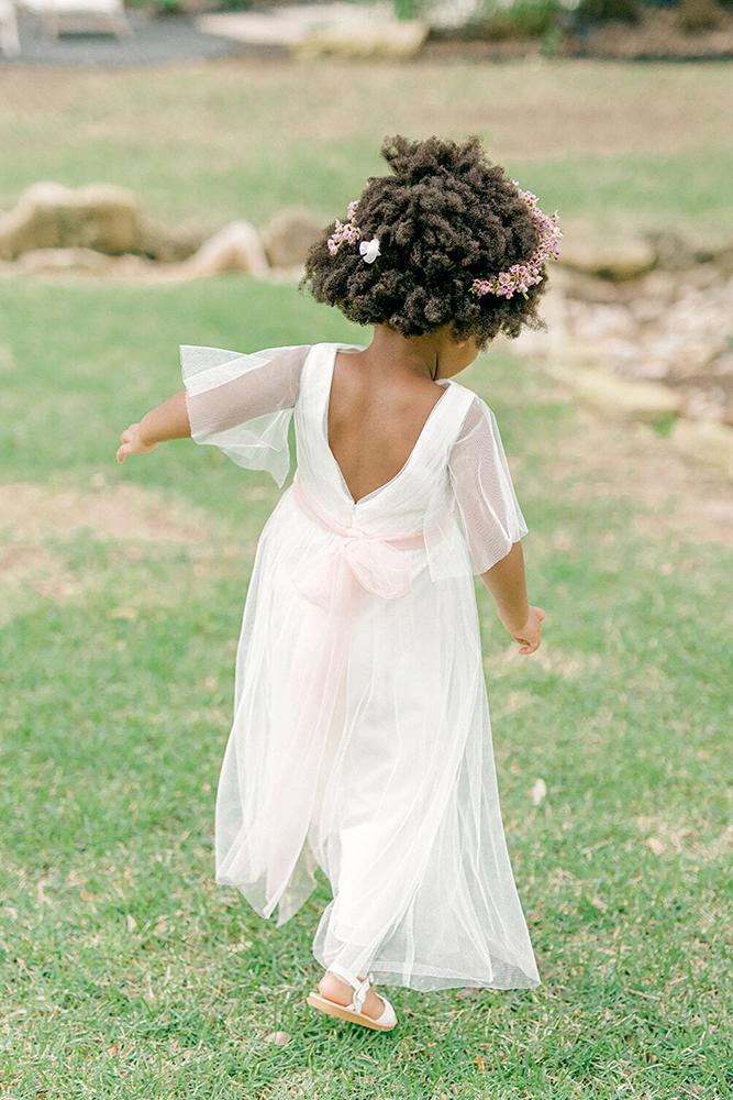 country flower girl dresses rustic with bows v back boho revelry