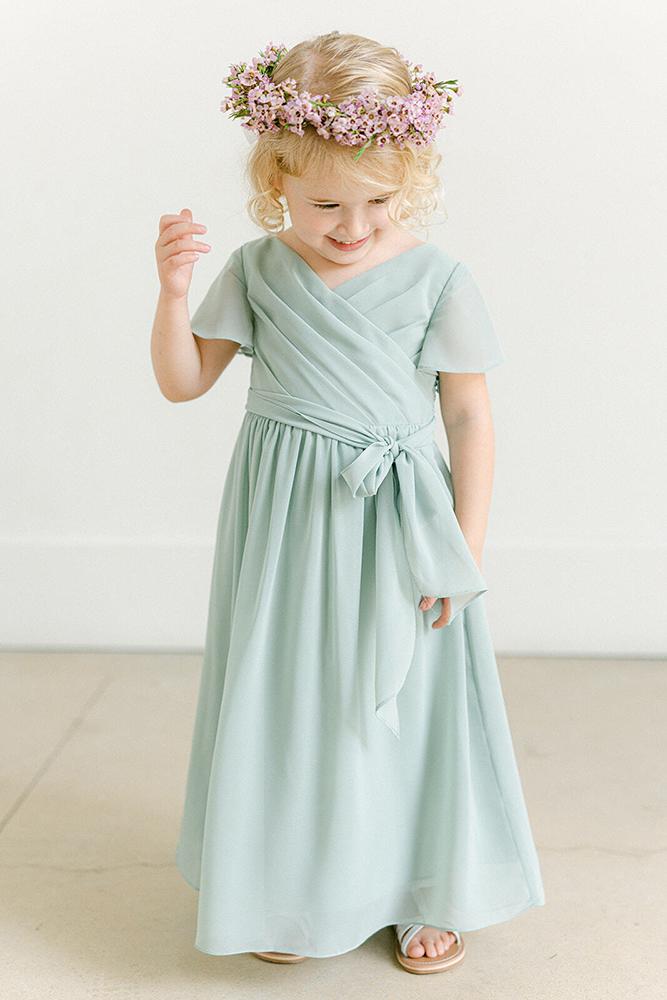 country flower girl dresses simple with cap sleeves revelry