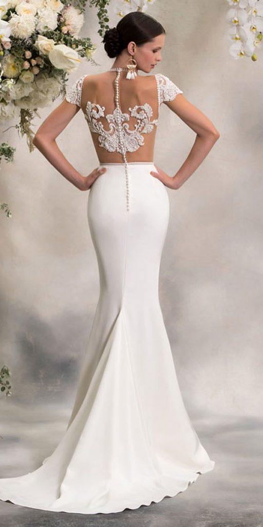 lace back wedding dresses fit and flare tattoo effect back anna georgina1