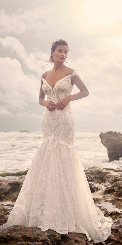 lace beach wedding dresses mermaid sweetheart neckline lace sottero and midgley