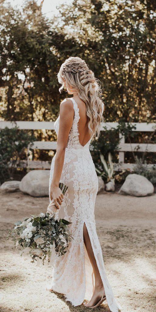  lace beach wedding dresses sheath open back thiswildromancephoto