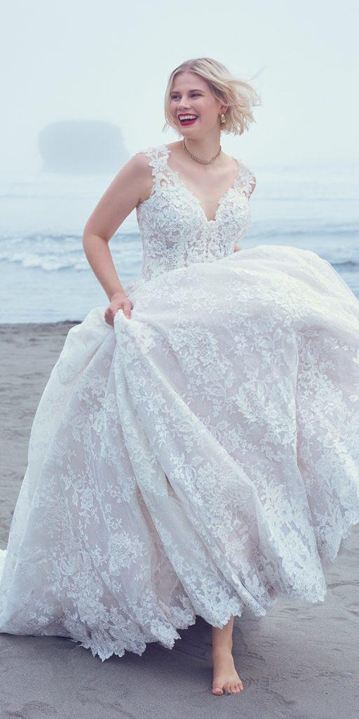 lace plus size wedding dresses ball gown sweetheart neckline maggiesottero