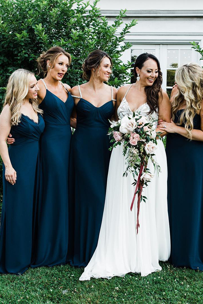 navy bridesmaid dresses simple long country hayleypaige