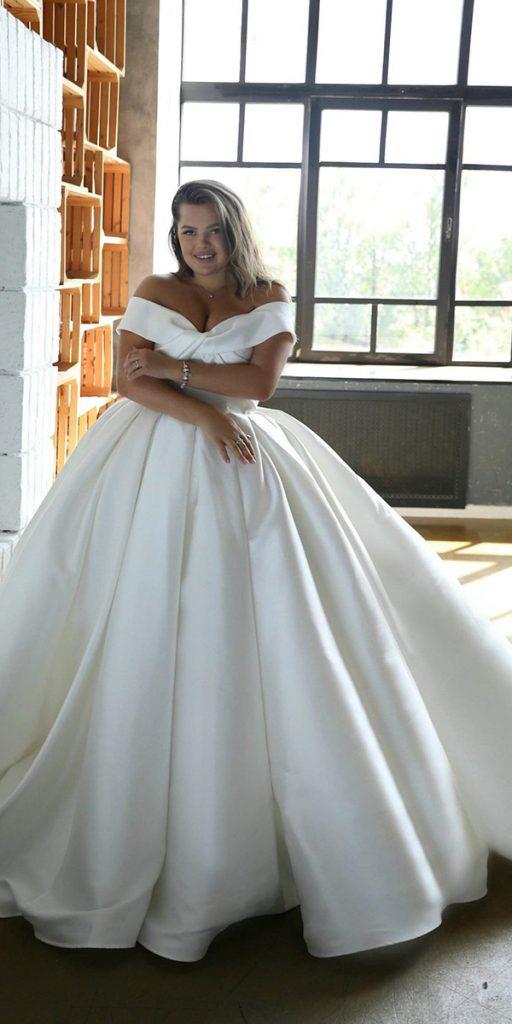  plus size ball gowns wedding dresses simple off the shoulder olivia bottega