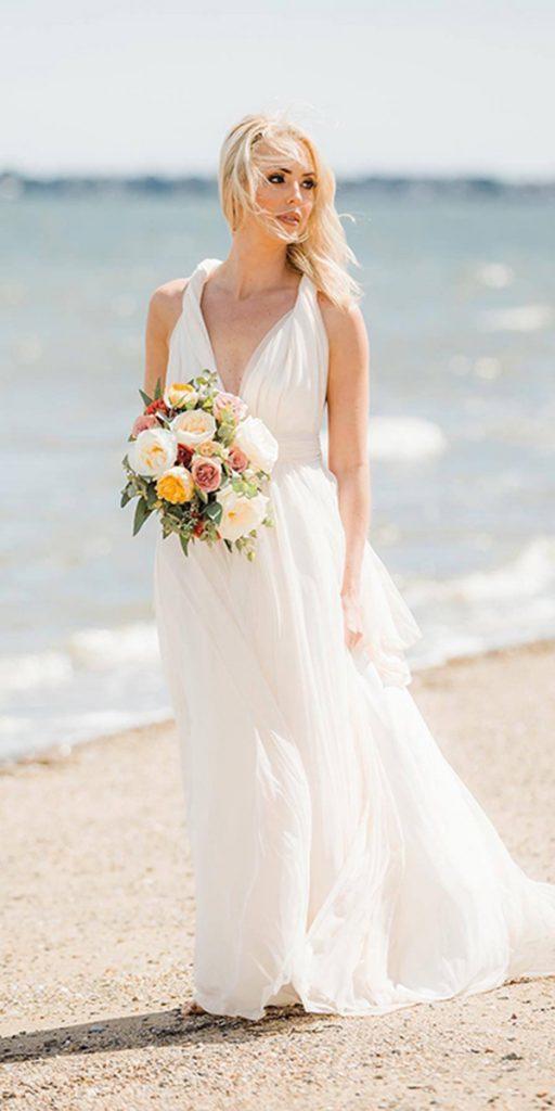 beach destination wedding dresses a line simple greek flowy twobirdsnewyork