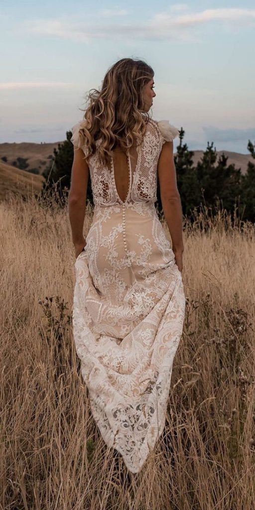 Boho wedding hotsell lace dress