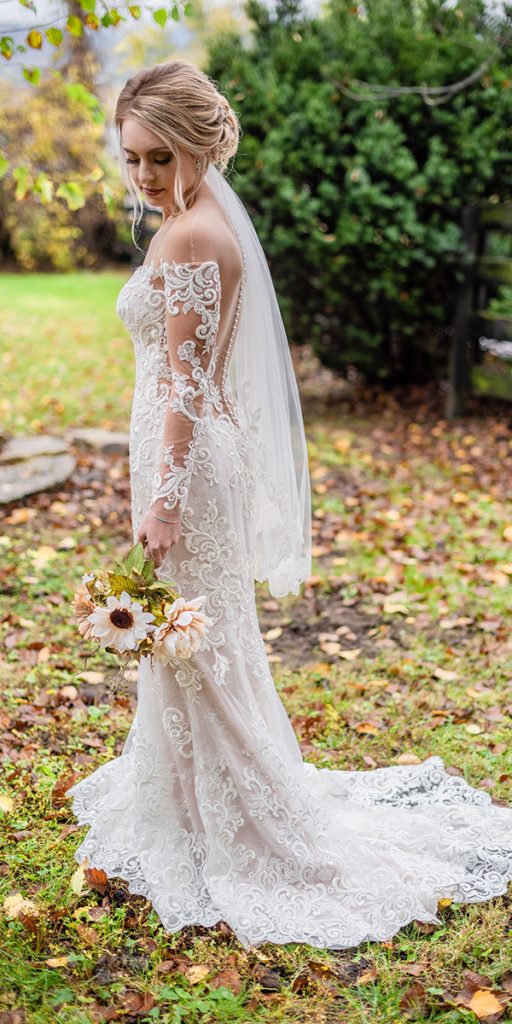 lace boho wedding dresses sheath with sleeves vintage country casablanca