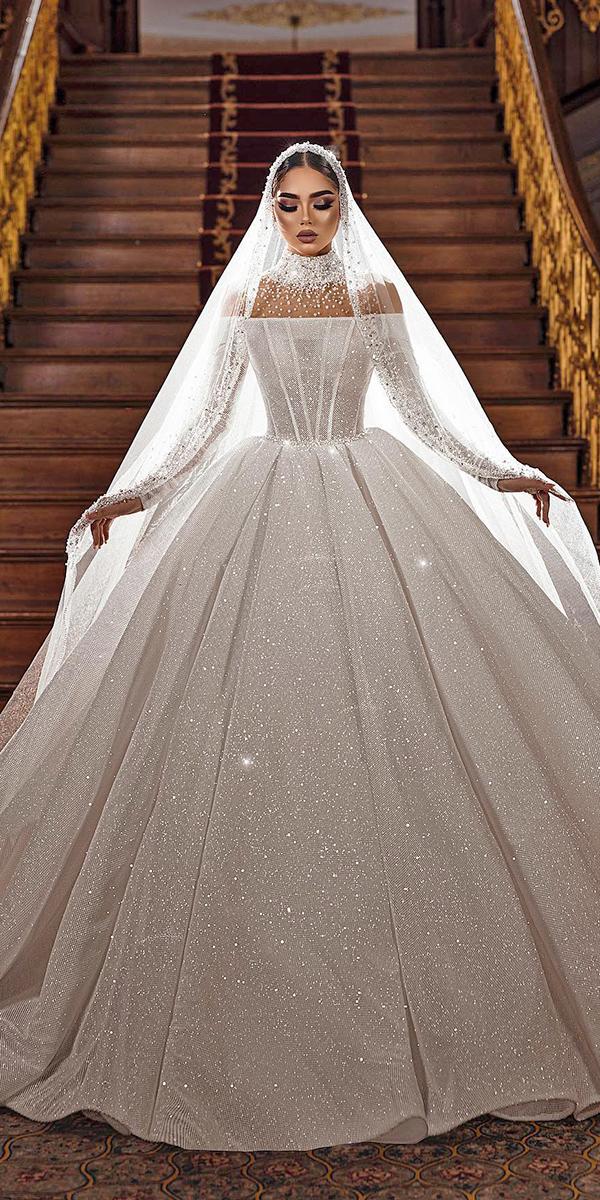 simple wedding dresses with sleeves ball gown with long sleeves off the shoulder saidmhamad
