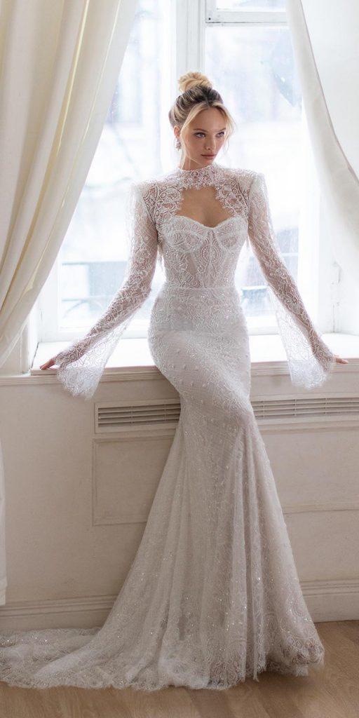 unique lace wedding dresses delicate with cape sweetheart neckline julievinobridal