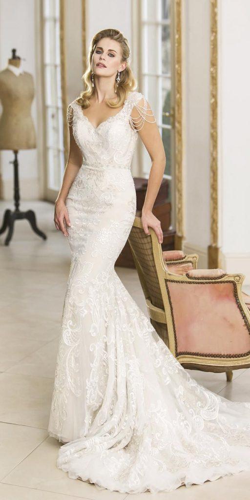 vintage lace wedding dresses sheath v neckline sweetheart neckline true