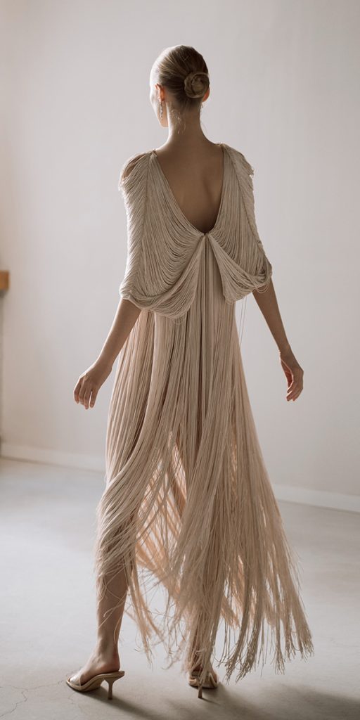 vintage wedding dresses 1920s sheath fringe art deco chana marelous