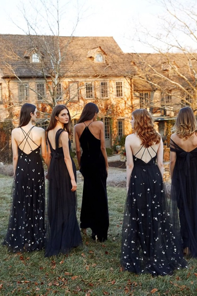 long bridesmaid dresses black simple country rustic jenny-yoo