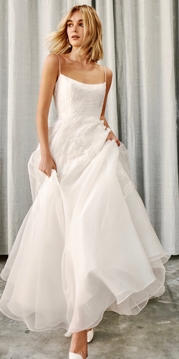 romantic bridal gowns simple with spaghetti straps jennyyoony