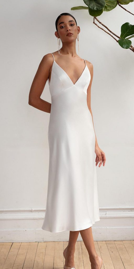 tea length wedding dresses simple with spaghetti straps sexy beach jennyyoonyc