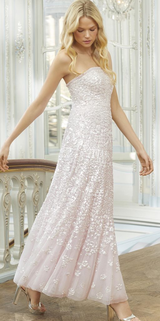 tea length wedding dresses vintage with beaded sequins needle threads