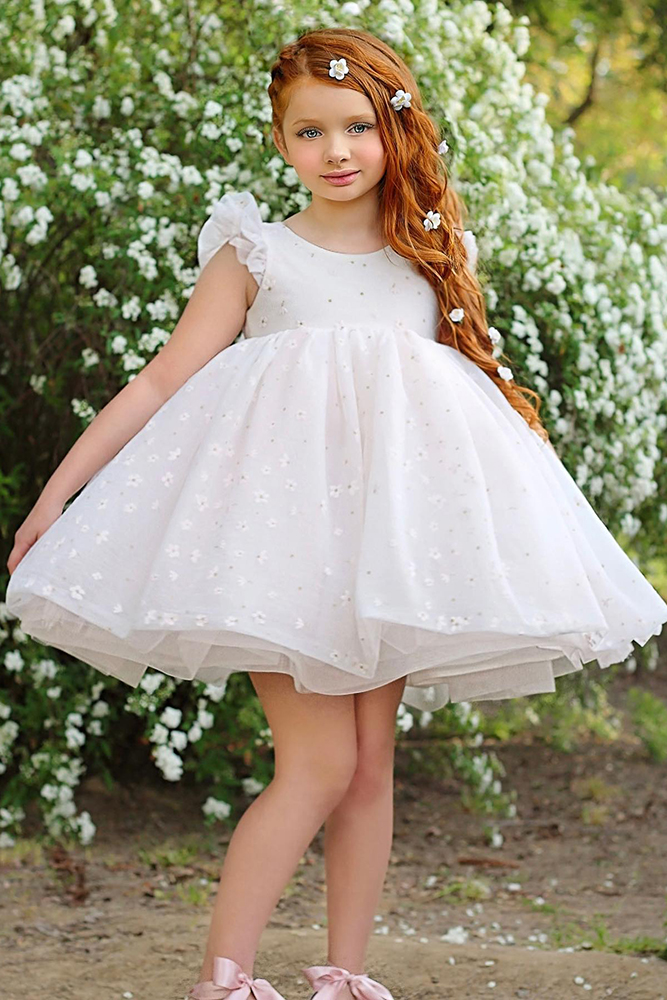tutu flower girl dresses country white dollcakevintage
