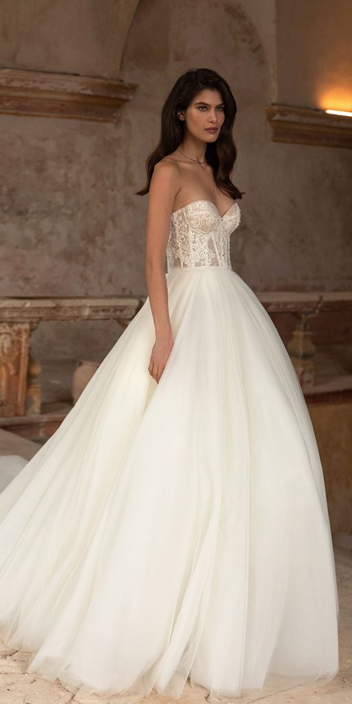 ball gown wedding dresses lace sweetheart corset eva landel