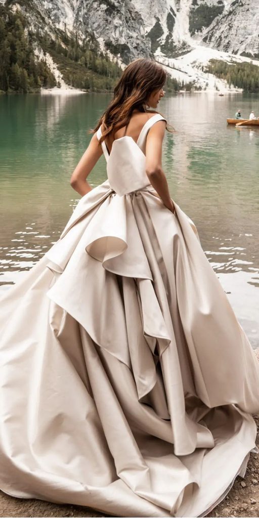 ball gown wedding dresses simple ruffled skirt ivory alessandroangelozzicouture
