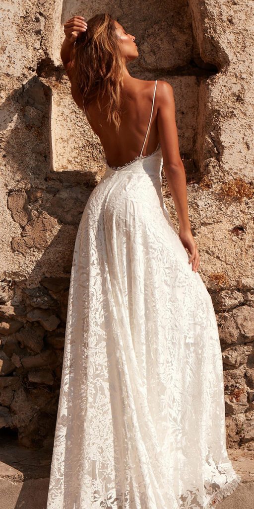 country wedding dresses lace with spaghetti straps boho grace loves lace