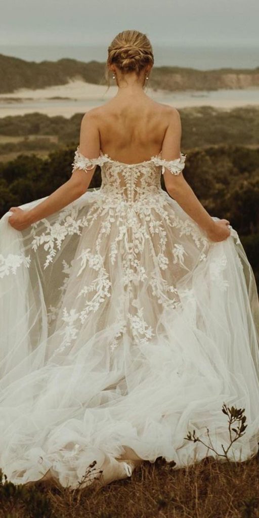 lace beach wedding dresses a line low back sexy boho enzoani