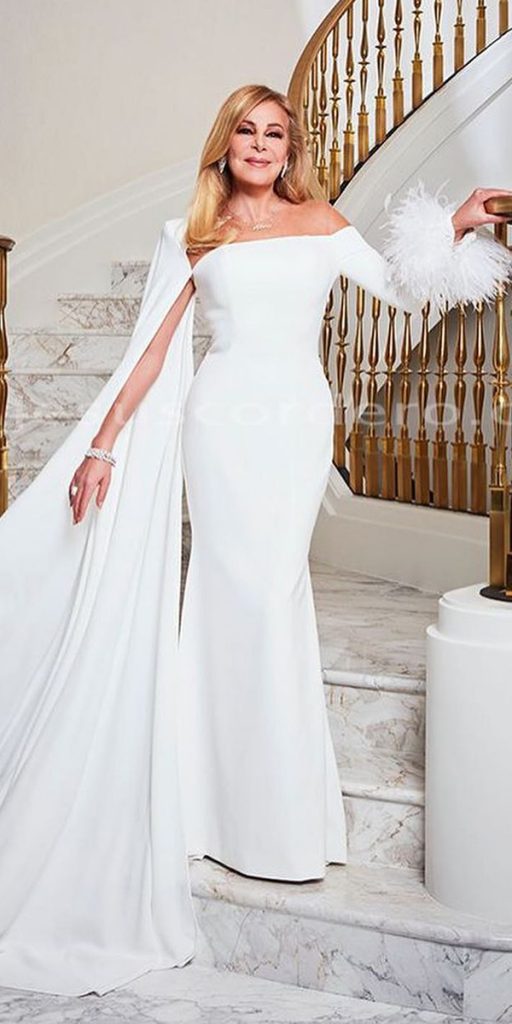 vintage wedding dresses simple off the shoulder train rubenhernandezcostura_